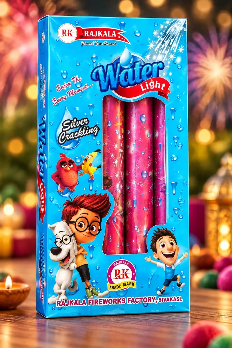 Water Light (3 Pce)- silver crackling